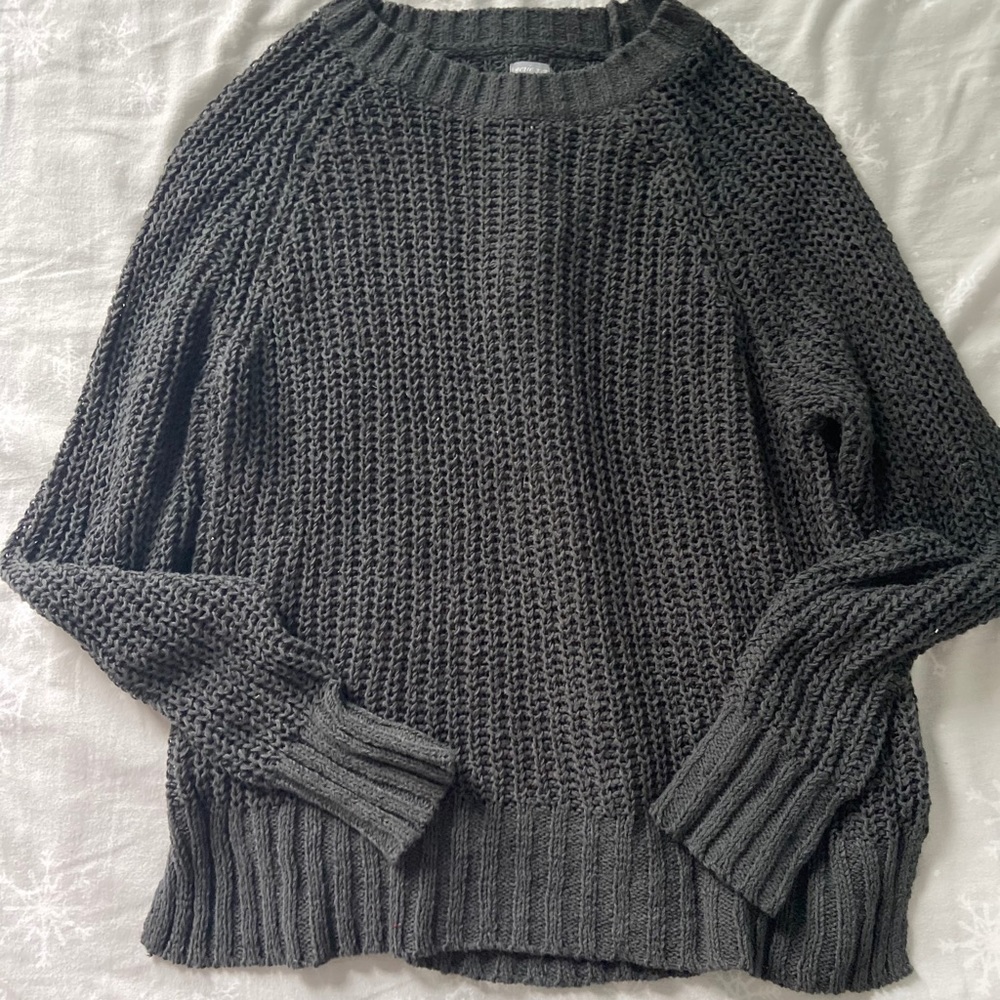 grey sweater